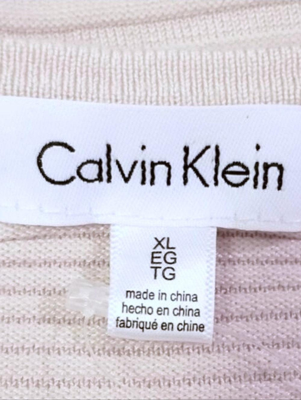 Calvin Klein Blush Bell Sleeved Ribbed Sweater Size XL - Picture 5 of 8